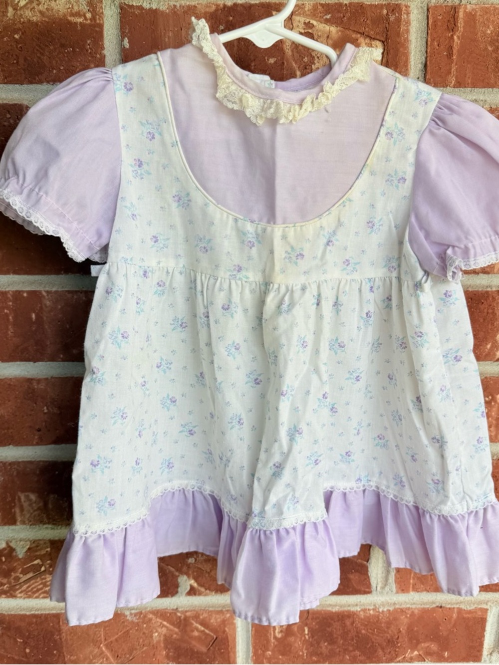 Vintage Montgomery ward Lilac and white floral dress size 2T